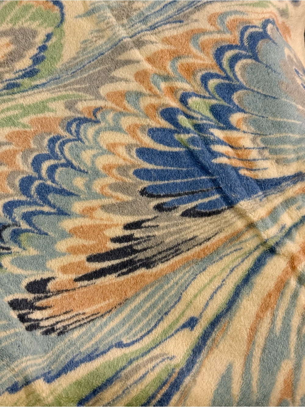 Vintage Martex Set of 4 Bath Towels Blue Abstract Swirl 26.5x52 Made in USA - Picture 4 of 4